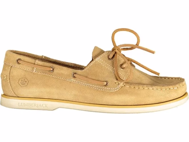 Lumberjack Beige Leather Men Classic Shoe