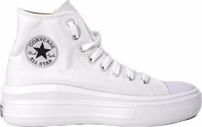White Cotton High Top Sneakers