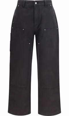 Black Cotton Casual Pants