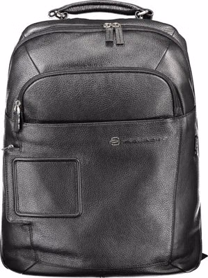 Black Leather Men's Backpack