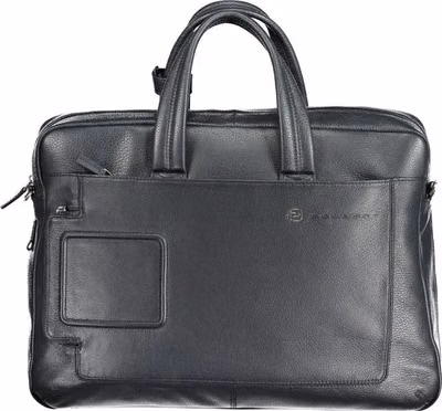 Blu Leather Men Briefcase