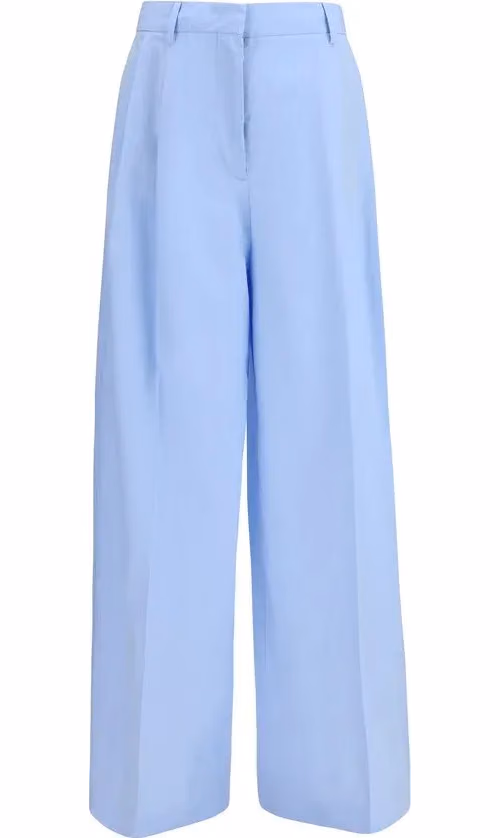 Fabiana Filippi Blue Cotton Casual Pants