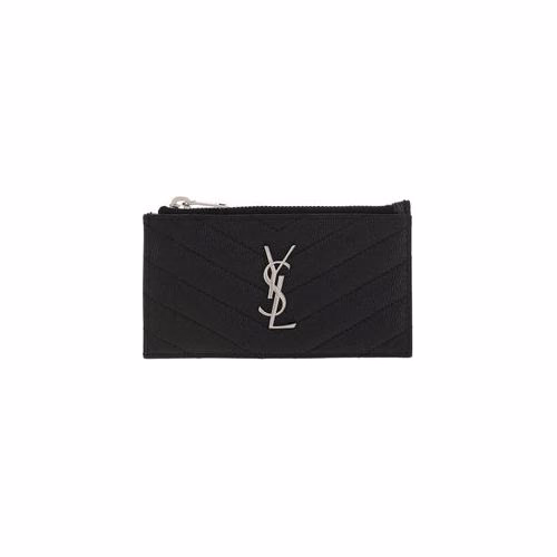 Saint Laurent Black Calf Leather Bos Taurus Wallet