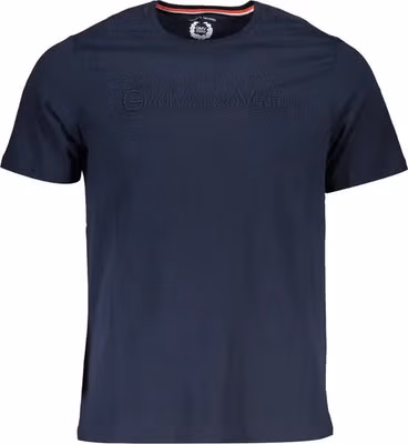 Blue Cotton Men T-Shirt
