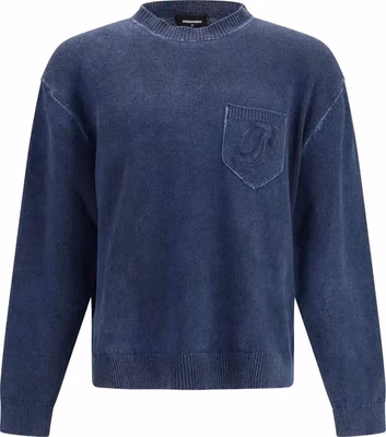 Blue Polyester Sweatshirt