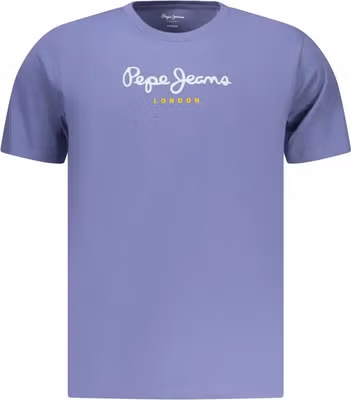 Blu Cotton Men T-Shirt