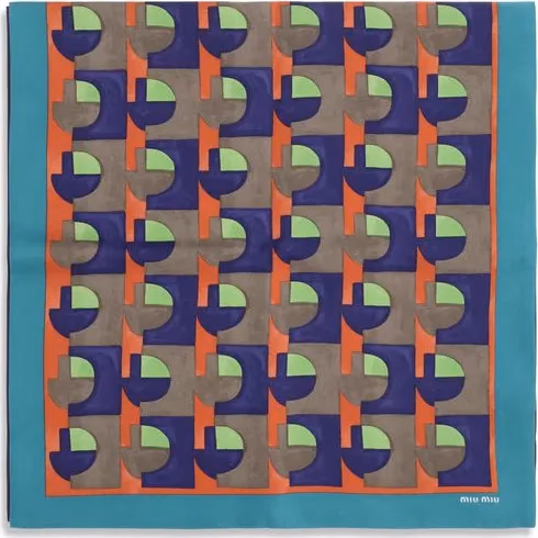Miu Miu Multicolor Silk Scarf