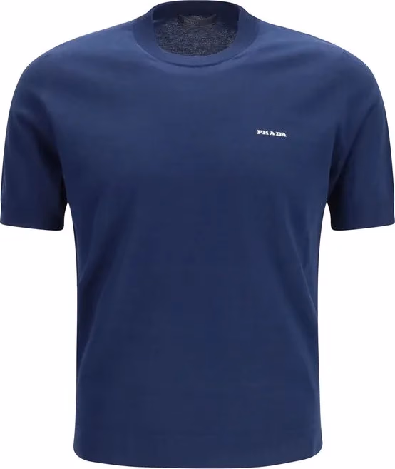 Prada Blue Cotton T-Shirt
