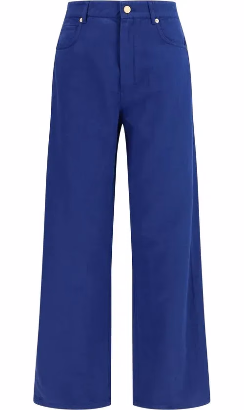 'S Max Mara Blue Cotton Casual Pants