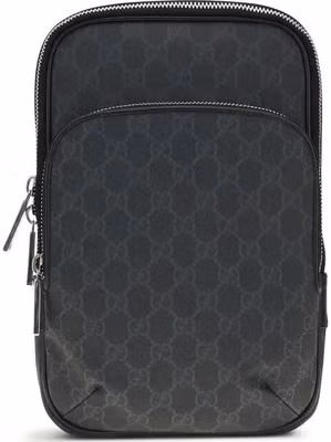 Black Polyurethane Shoulder Bag