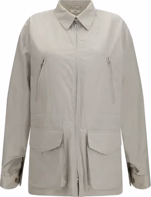Gray Cotton Shell Jacket