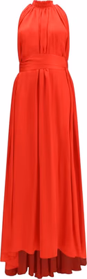 Multicolor Polyester Long Dress