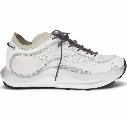 ROA White Fabric Athletic Sneakers