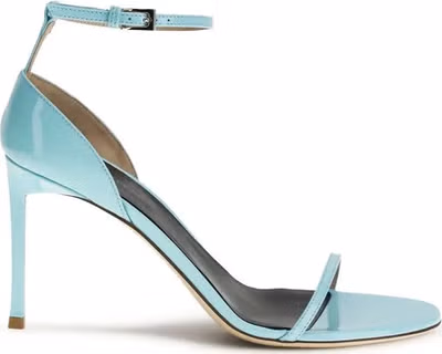 Blue Calf Leather Bos Taurus Stiletto Heel Sandals