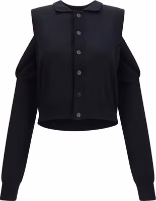 Black Cotton Cardigan