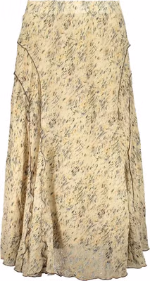 Beige Polyester Women's Skirt