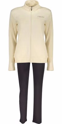 Beige Cotton Women Sweatshirt
