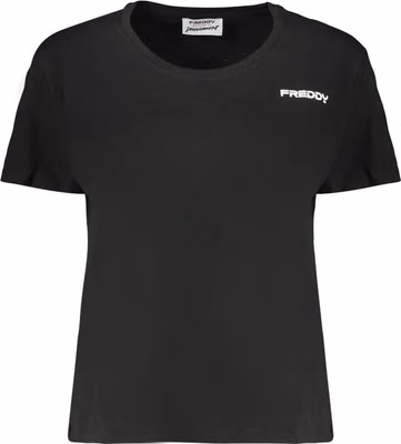 Black Cotton Women's T-Shirt