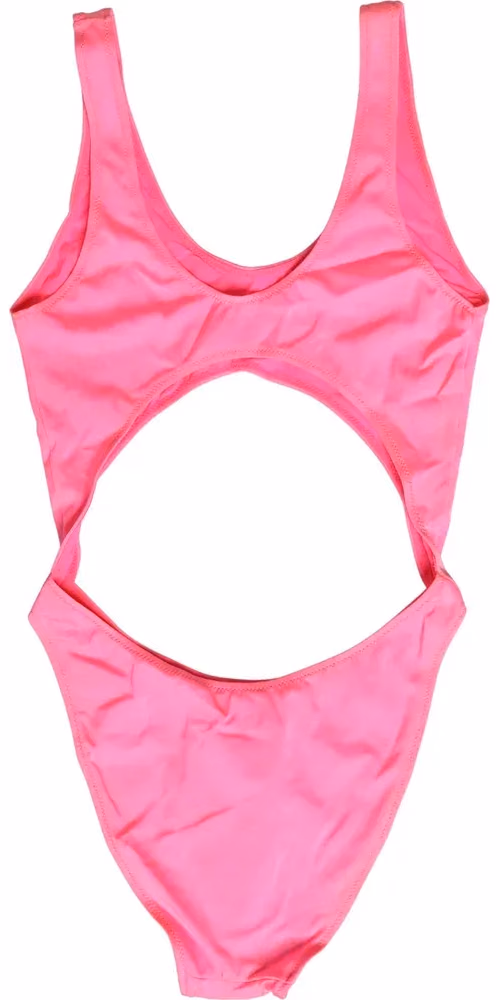 Dolce & Gabbana Pink Cut-Out High Leg One Piece Swimsuit Swimwear