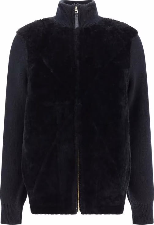 Loewe Black Lamb Fur Full-Length Jacket