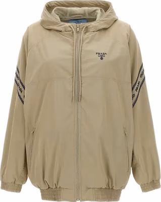 Beige Cotton Full-Length Jacket