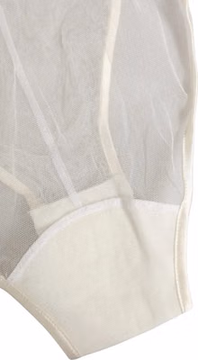 White Sheer Nylon Bodysuit Halterneck Underwear