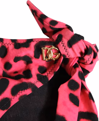Pink Leopard Print Bikini Bottom Beachwear Swimwear
