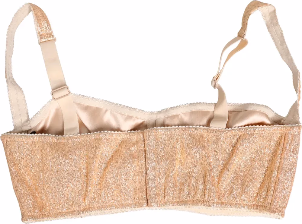 Dolce & Gabbana Beige Semi-Pad Underwire Balconette Bra Underwear