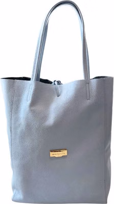 Blue Cowhide Clutch Bag