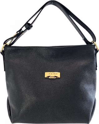 Black Leather Women Shoulder Bag