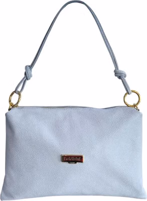 Blue Leather Women Bag