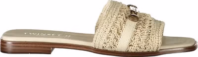 Beige Leather Women's Sandal