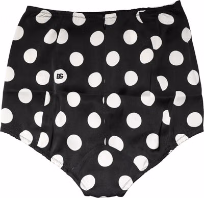 Black Polka Dot High Waist Girdle Panty Underwear