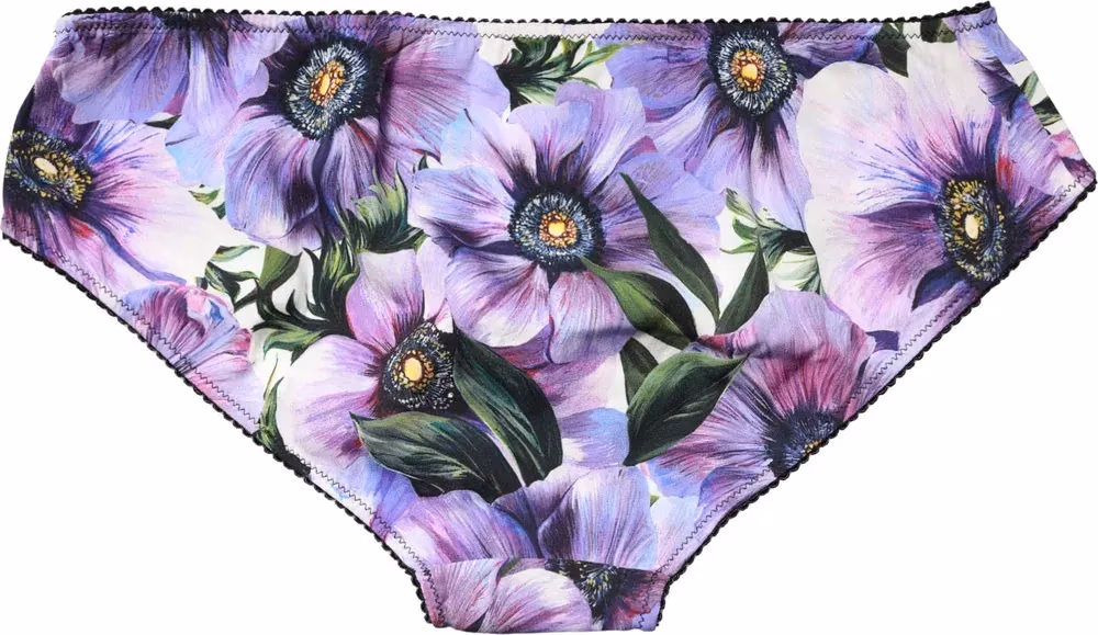 Dolce & Gabbana Multicolor Floral Mid Waist Brief Panty Underwear