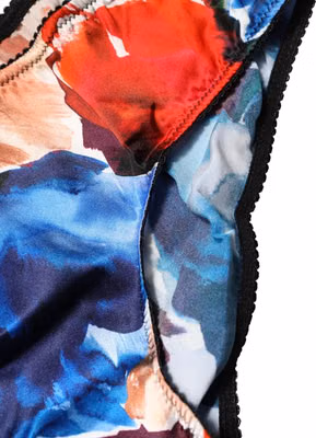 Multicolor Floral Mid Waist Brief Panty Underwear
