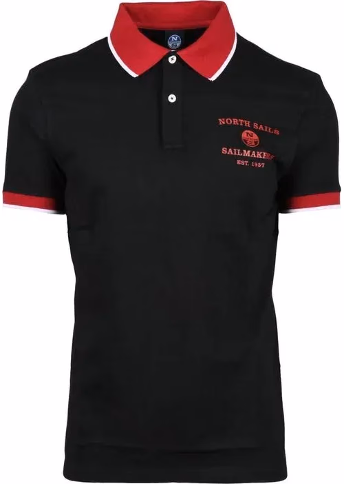 North Sails Black Cotton Polo Shirt