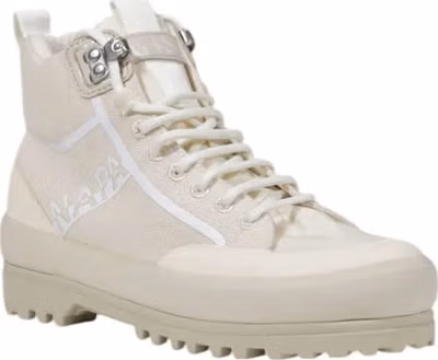 Beige Fabric Sneakers