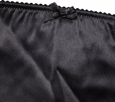 Black Silk Blend High Waist Girdle Panty Underwear