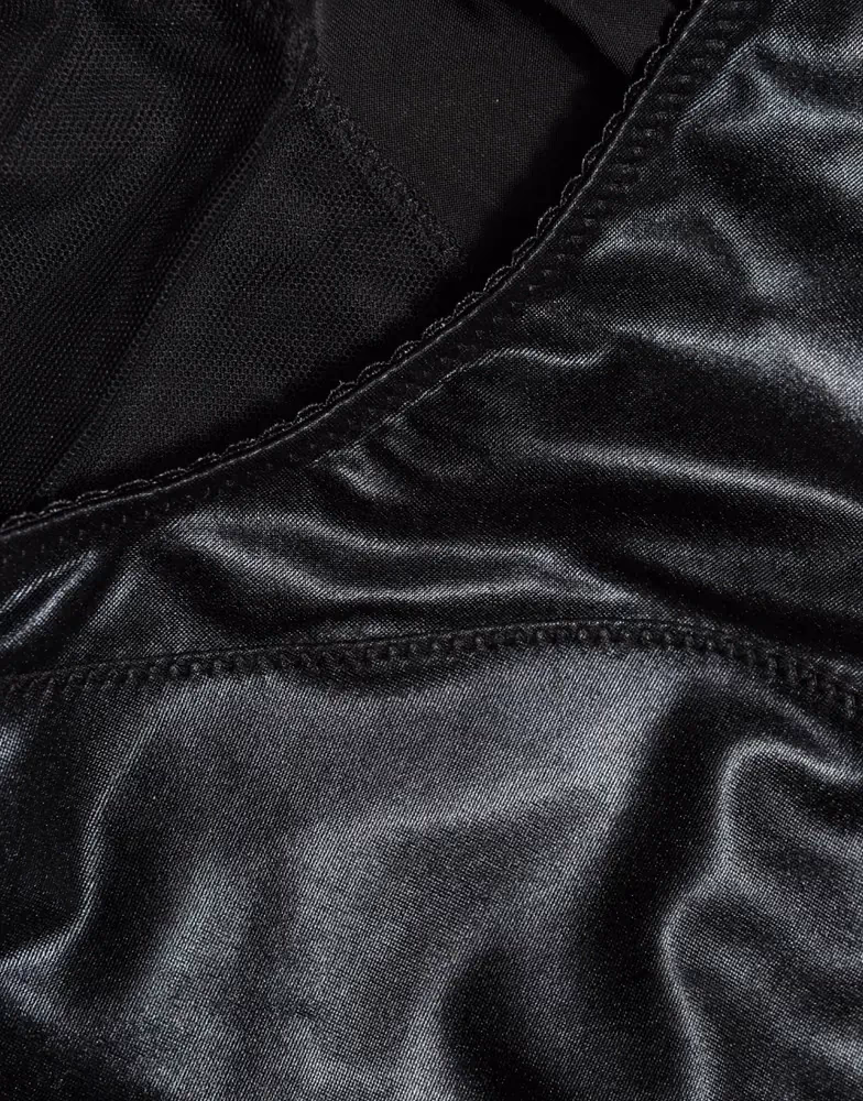Dolce & Gabbana Black Silk Blend High Waist Girdle Panty Underwear