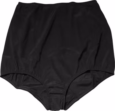Black Silk Blend High Waist Girdle Panty Underwear