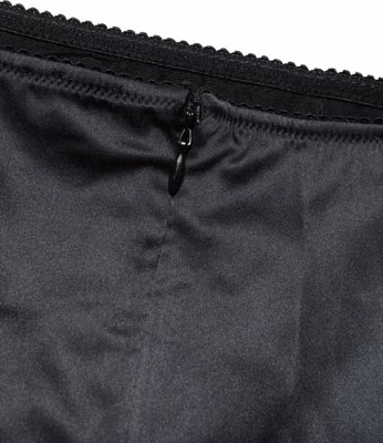 Black Silk Blend High Waist Girdle Panty Underwear