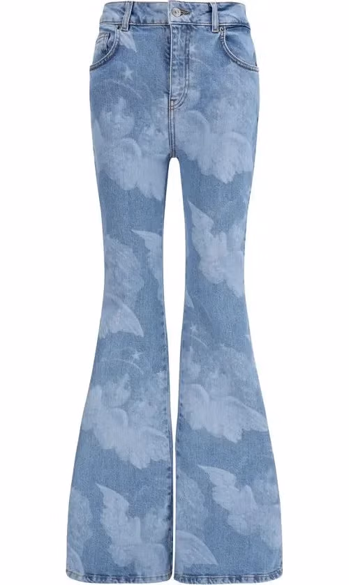 Fiorucci Blue Cotton Flared Jeans