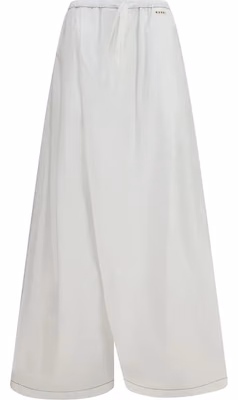 White Cotton Casual Pants