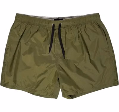 Green Polyester Swim Shorts