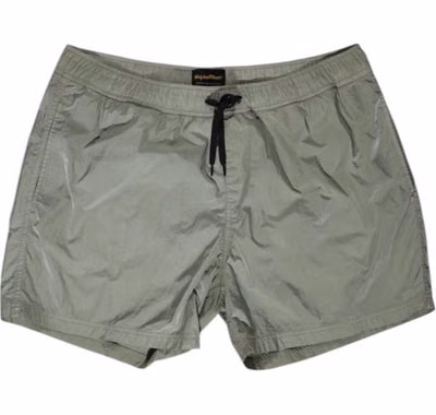 Green Nylon Swim Shorts