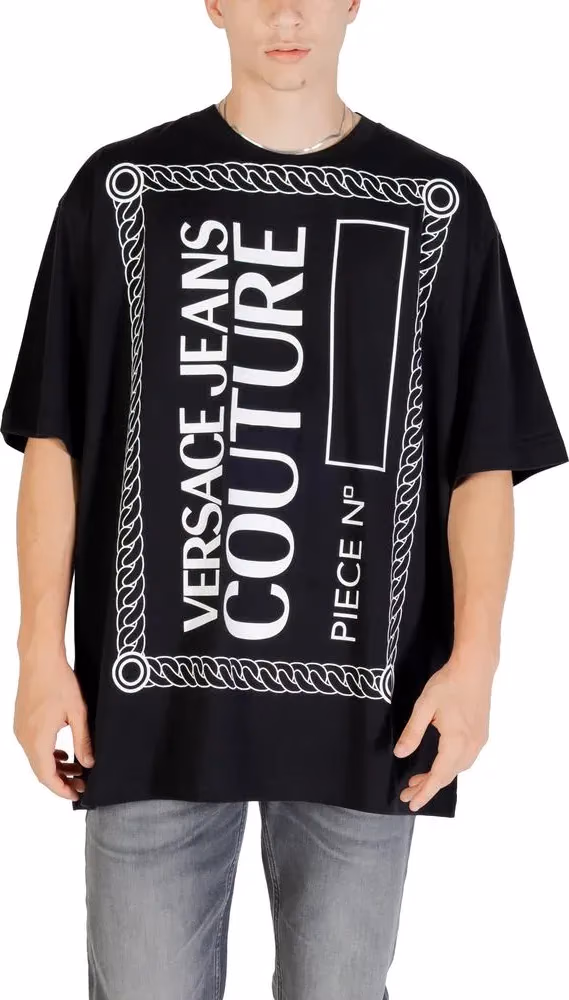 Versace Jeans Black Cotton T-Shirt
