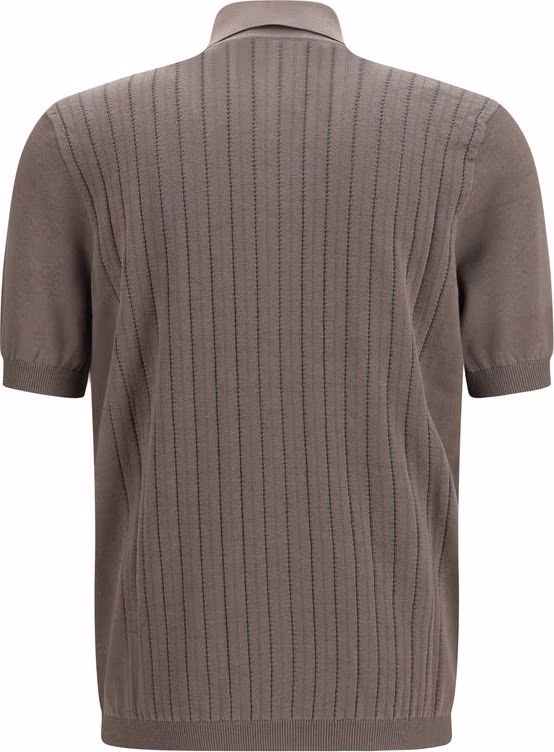 Brunello Cucinelli Brown Cotton Polo Shirt