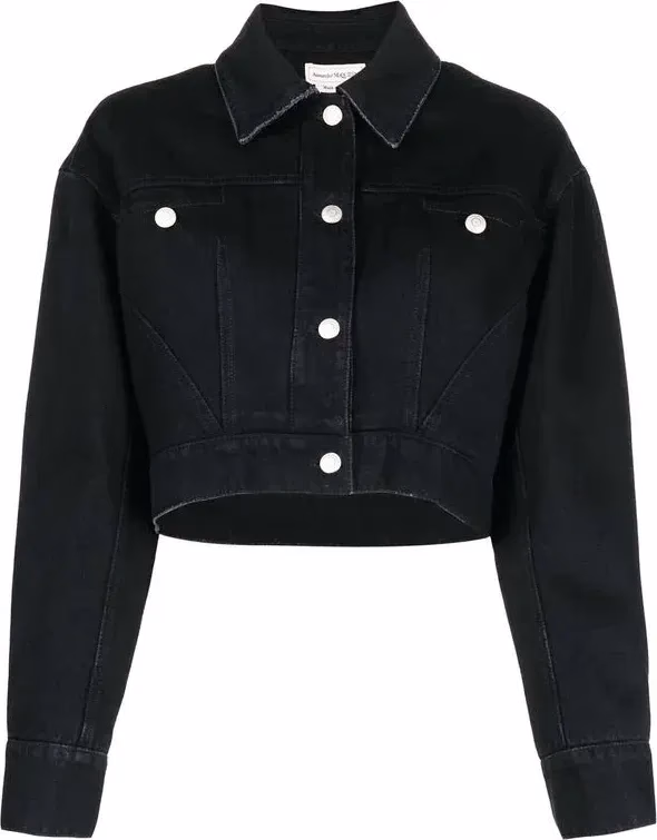 Alexander McQueen Black Cotton Denim Jacket
