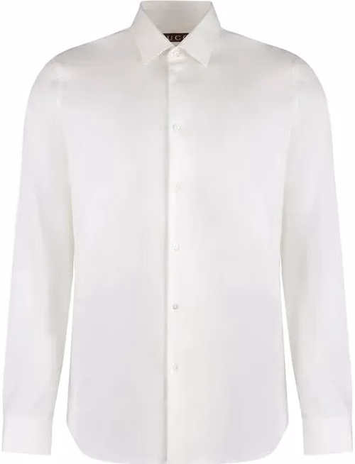 Gucci White Cotton Dress Shirt