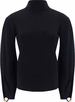 Black Polyamide Sweatshirt